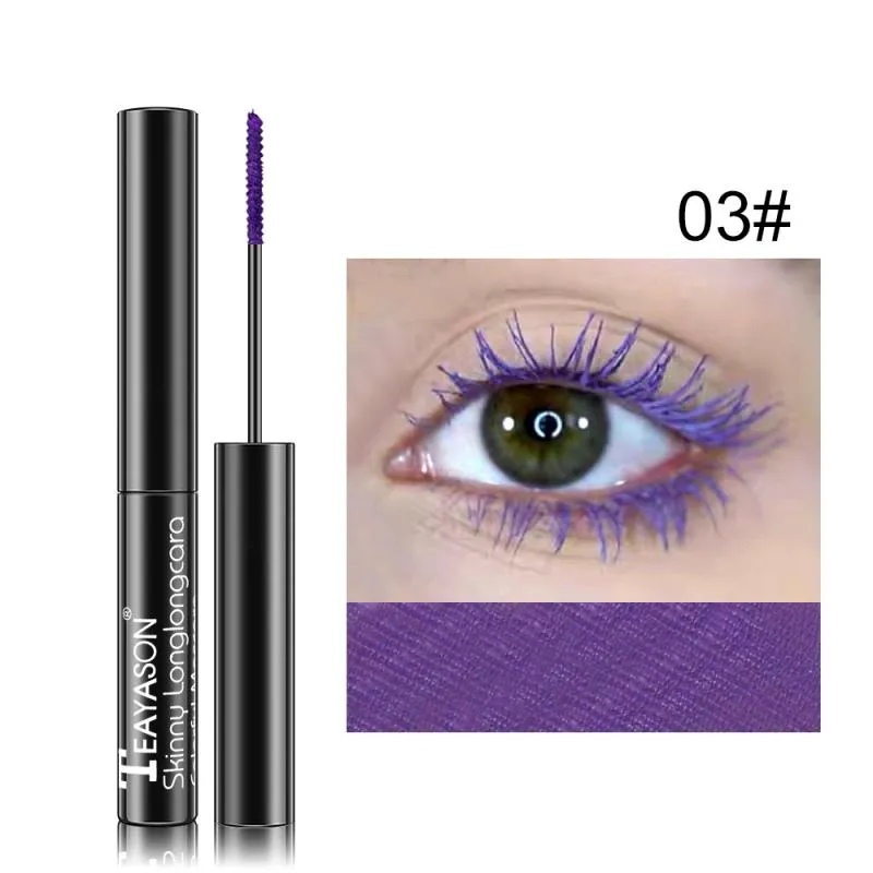 14 Colors Mascara Grape Purple Milk Tea Brown Diamond Mascara Waterproof Quick Dry Curling Thick Eye Makeup Tools TSLM2