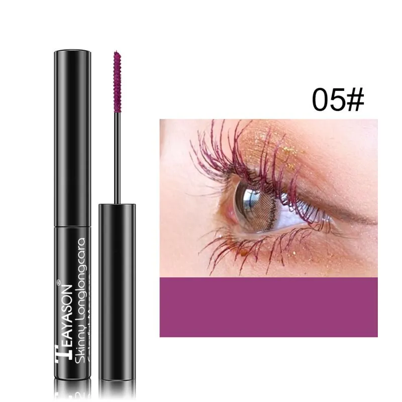 14 Colors Mascara Grape Purple Milk Tea Brown Diamond Mascara Waterproof Quick Dry Curling Thick Eye Makeup Tools TSLM2