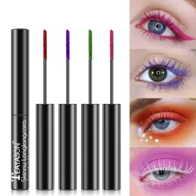 14 Colors Mascara Grape Purple Milk Tea Brown Diamond Mascara Waterproof Quick Dry Curling Thick Eye Makeup Tools TSLM2