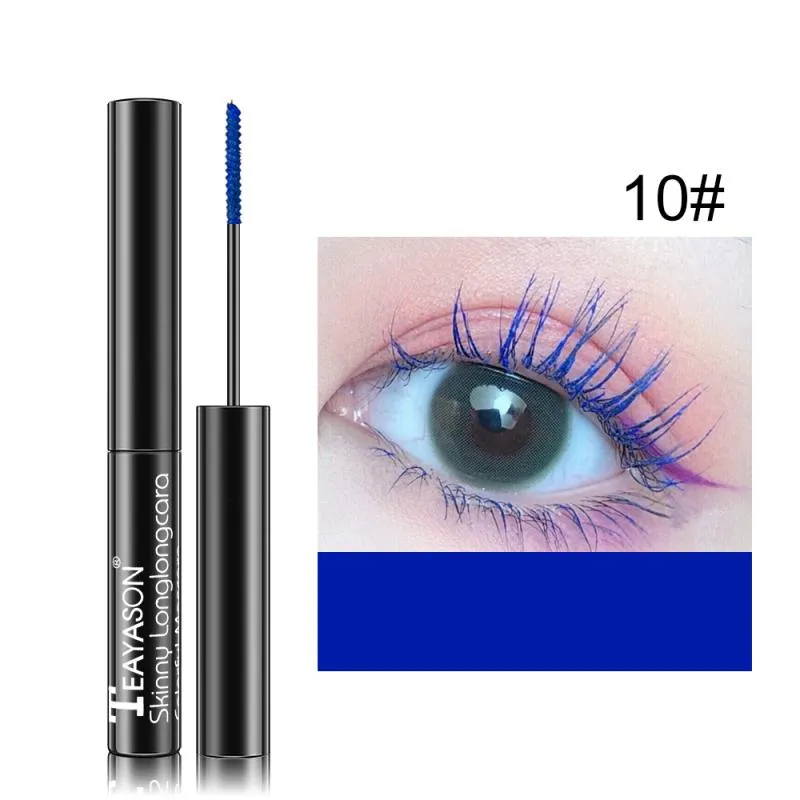 14 Colors Mascara Grape Purple Milk Tea Brown Diamond Mascara Waterproof Quick Dry Curling Thick Eye Makeup Tools TSLM2