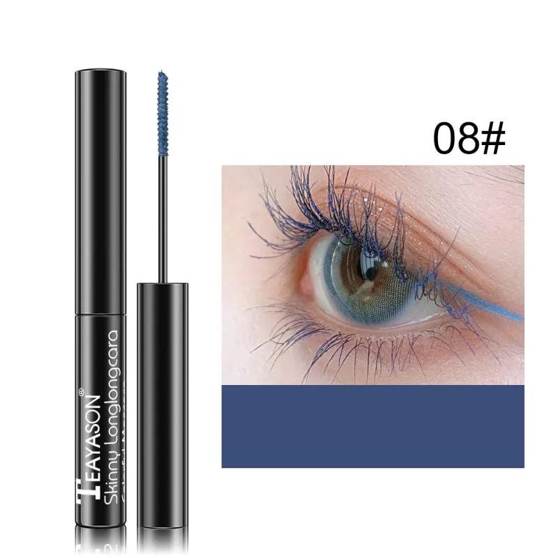 14 Colors Mascara Grape Purple Milk Tea Brown Diamond Mascara Waterproof Quick Dry Curling Thick Eye Makeup Tools TSLM2