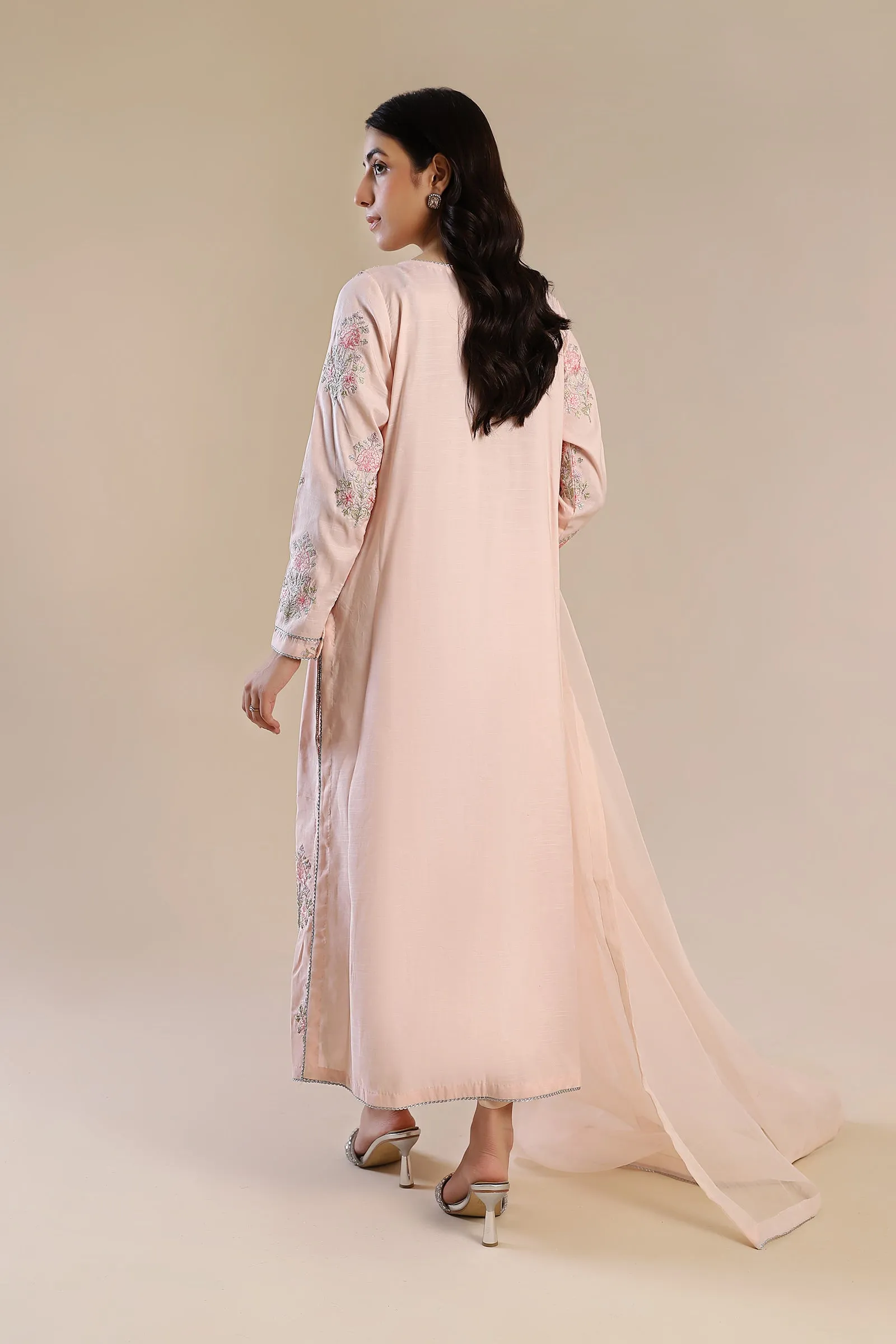 2 Pc Embroidered Raw Silk Suit | MB-F24-609