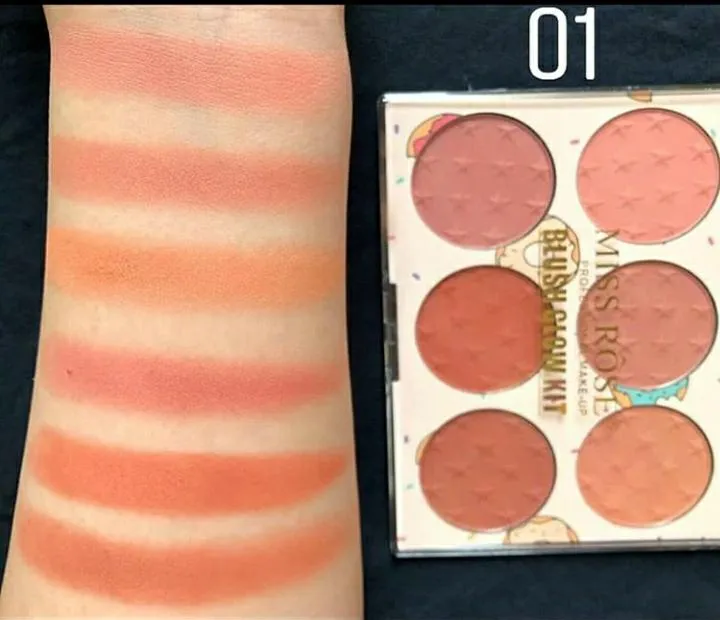 6 Color Miss Rose Blush Palette