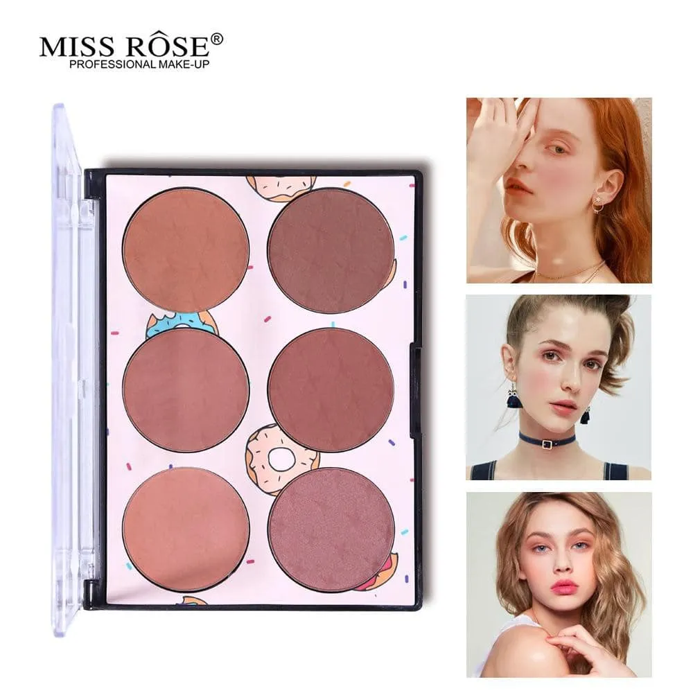 6 Color Miss Rose Blush Palette