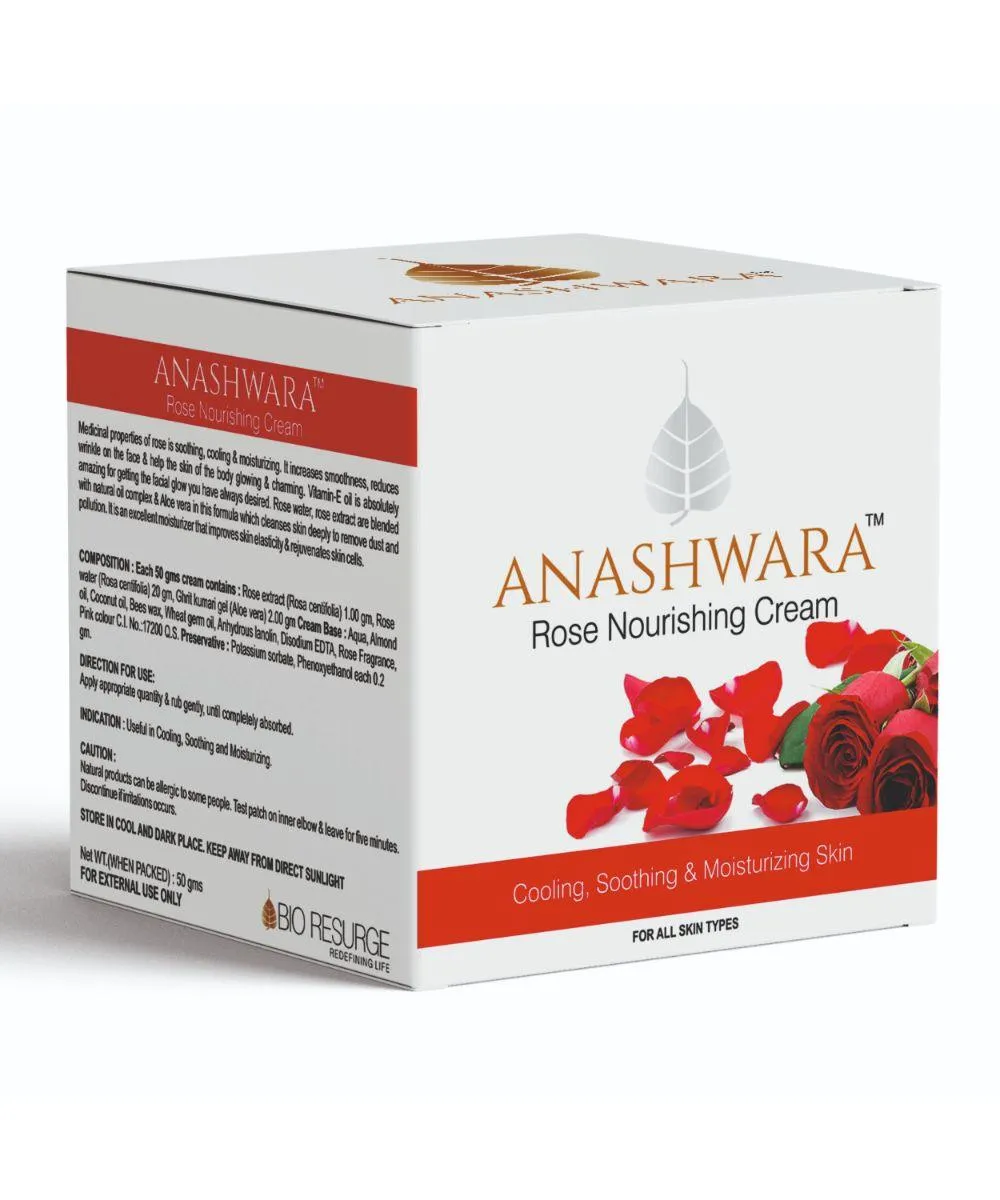 Anashwara Rose Nourishing Cream | Reduce Acne | Remove Pimple Marks | : One piece MRP (Inclusive of all taxes):Rs.455/- Net Weight 50gm