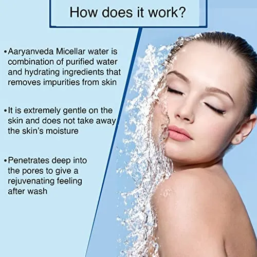 Aryanveda Unisex Instaglow Micellar Cleansing Makeup Remover Water; 100ml