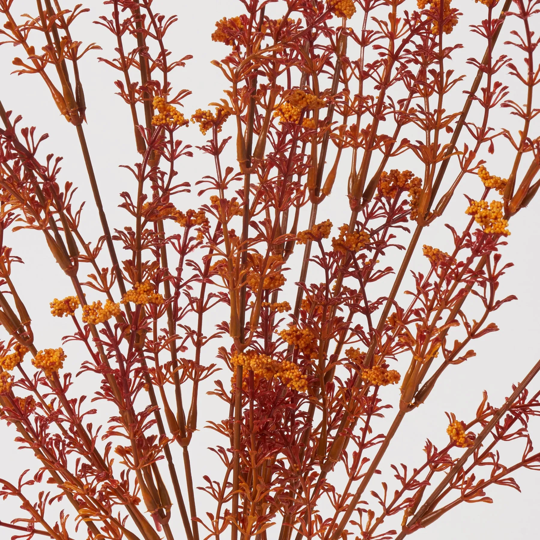 Autumnal Red Orange Faux Seeding Wildflower Bush Spray - 21"