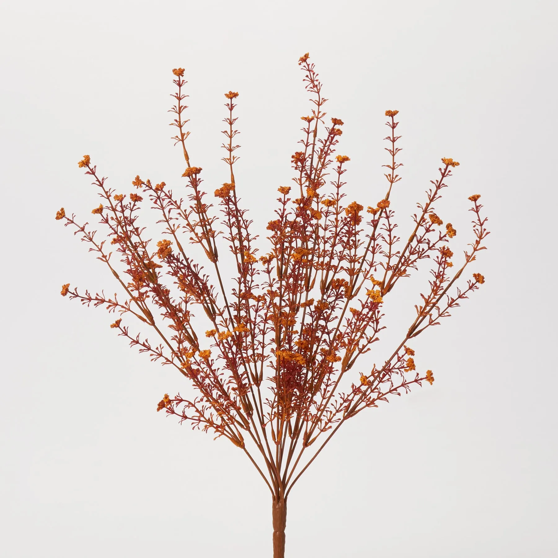 Autumnal Red Orange Faux Seeding Wildflower Bush Spray - 21"