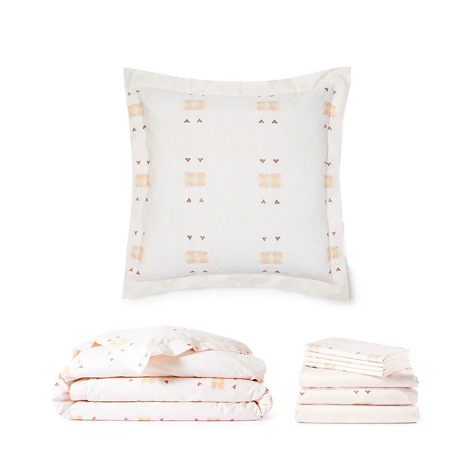 Blush Cactus Silk Bedding Bundle