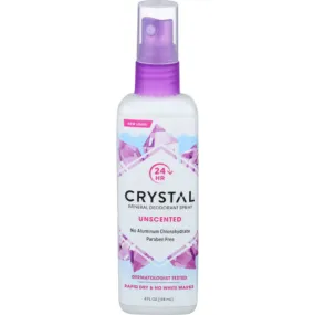 Crystal - Body Deodorant Spray Unscented, 4 Oz (Pack Of 1)