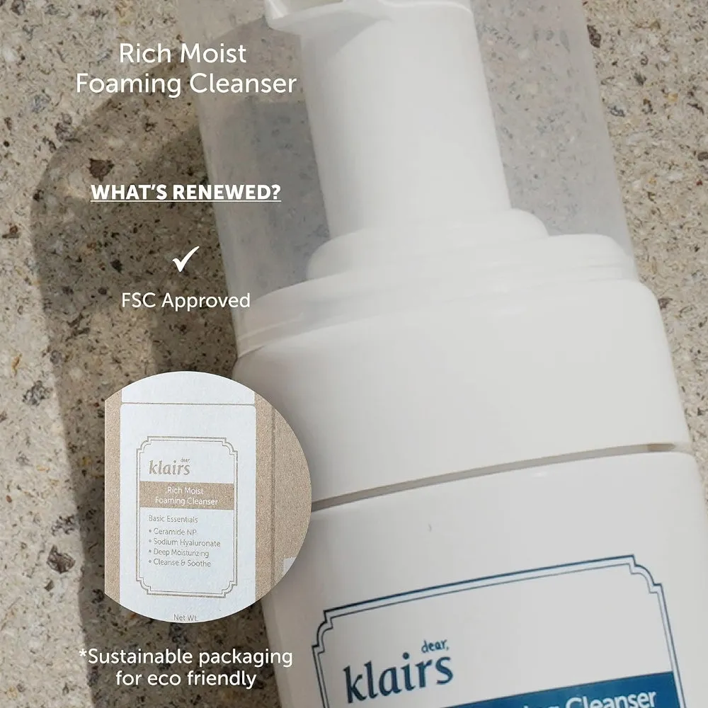 Dear, Klairs Rich Moist Foaming Cleanser 100ml