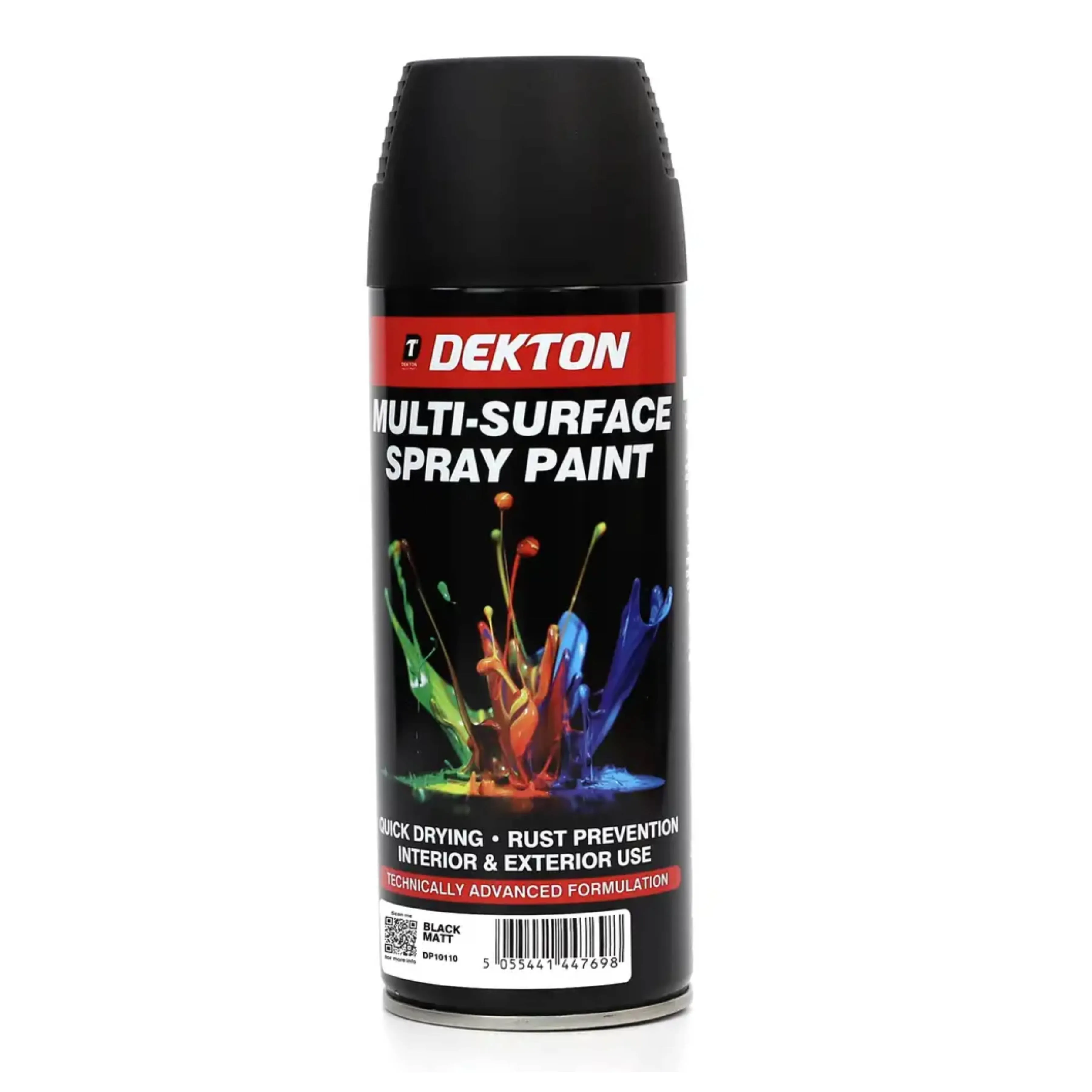 DEKTON 400ml Spray Paint Black Matt