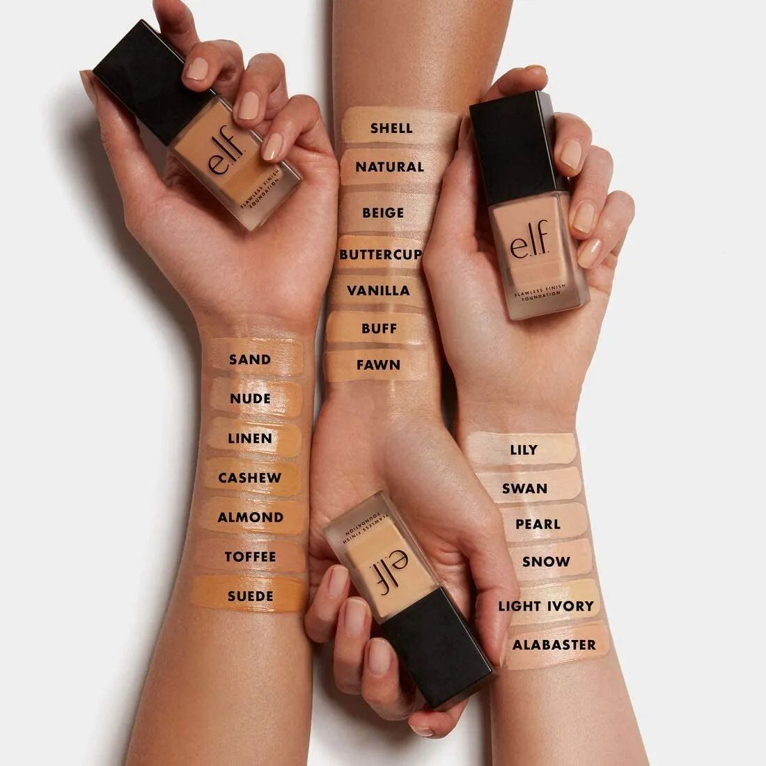 e.l.f. Flawless Finish Foundation, Lightweight & Medium Coverage, Semi-Matte Finish, Pearl, 0.68 Fl Oz (20Ml)