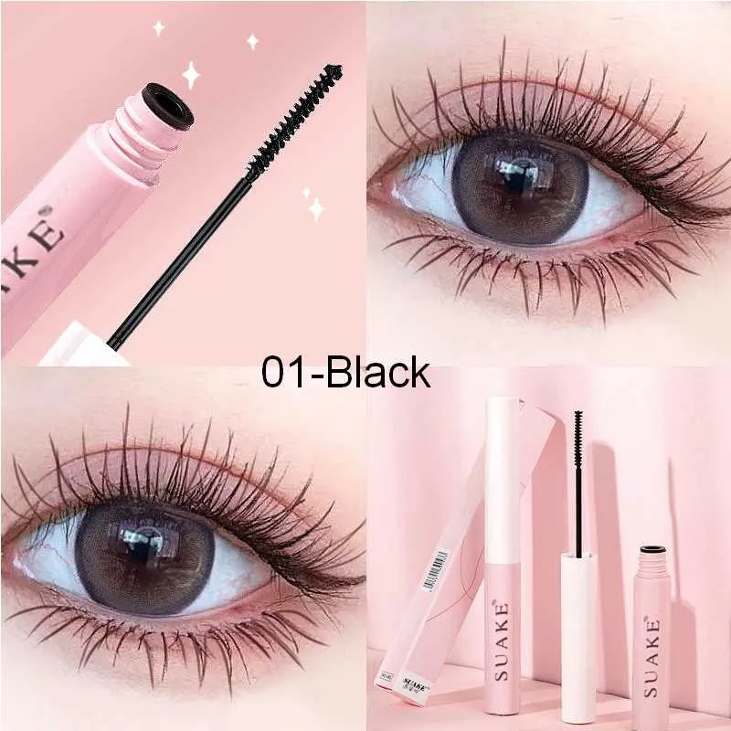 Flytonn Ultra-fine Mascara Curling Thick Lengthening Eyelash Mascara Waterproof Non-smudge Brown Natural Curl Mascara Makeup