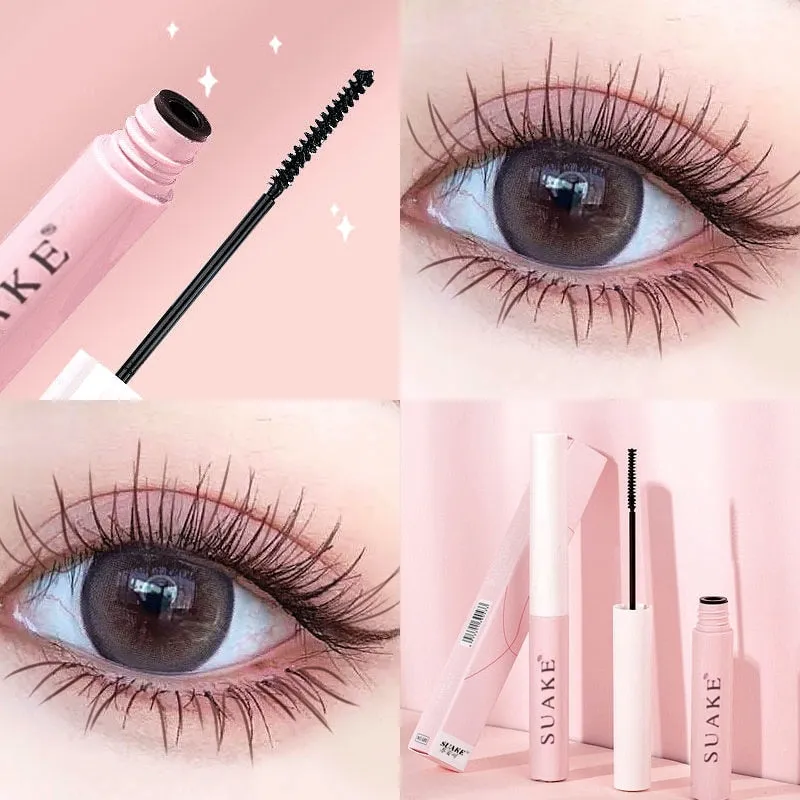 Flytonn Ultra-fine Mascara Curling Thick Lengthening Eyelash Mascara Waterproof Non-smudge Brown Natural Curl Mascara Makeup