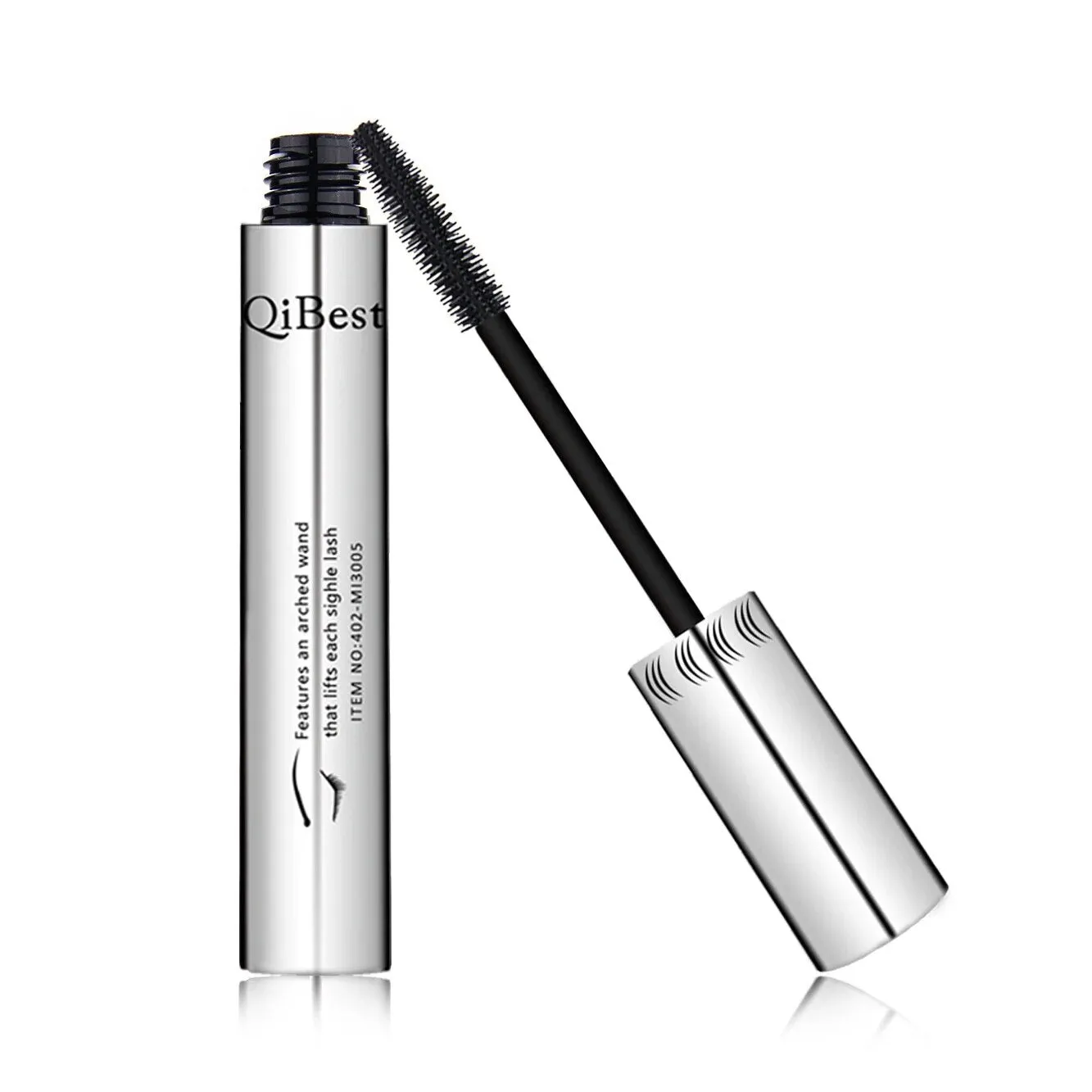 Flytonn- Waterproof Black Mascara Makeup Lengthens Eyelashes Extension Silk Fiber Mascara Non-smudge Anti-sweat Mascara Makeup Cosmetics