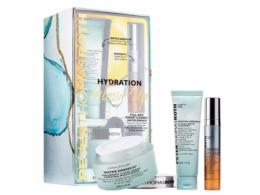 New open box Peter Thomas Roth Hydration Glow-Up 3-Piece Kit $102 Value NEW Open BOX