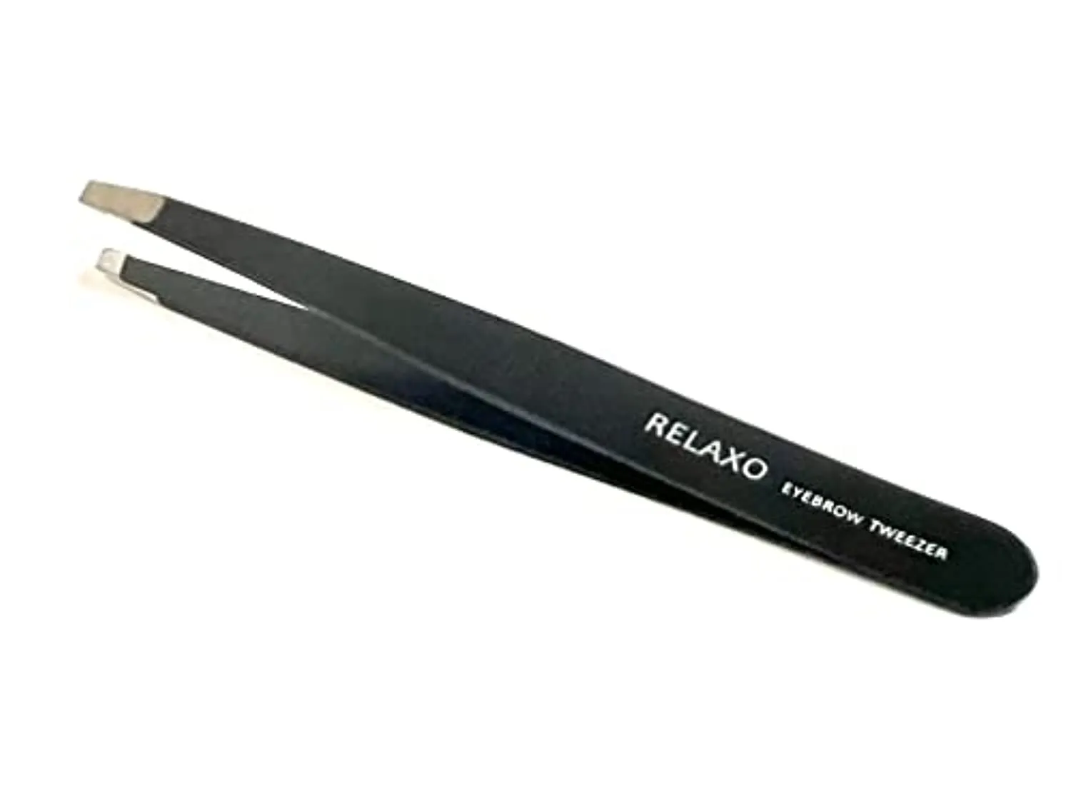 RELAXOXO- Eye Tweezer- Elite Stainless steel- Accurate for Facial Hair Removal and Shaping Eye Brows-Daily Beauty Tool for Men and Women Perfect Gift. (Black)