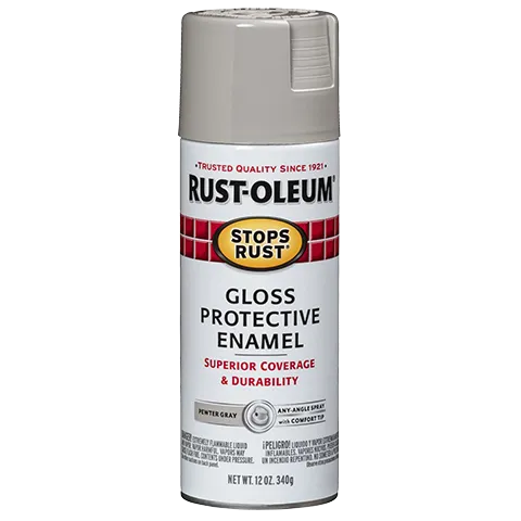 Rust-Oleum® Protective Enamel Spray Paint Gloss Pewter Gray