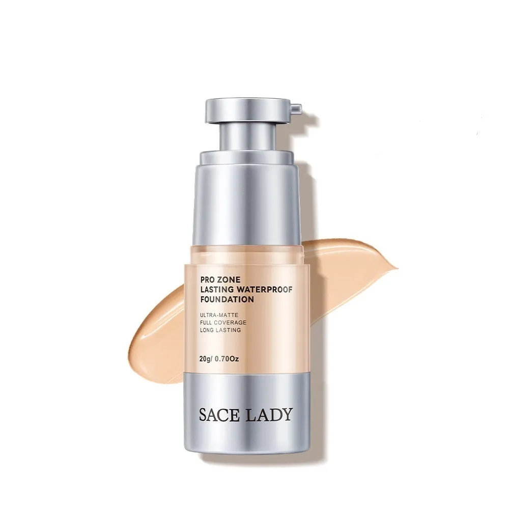 SACE LADY Matte Liquid Foundation – Full Coverage, Waterproof, 24H Lasting, Poreless BB Cream Base