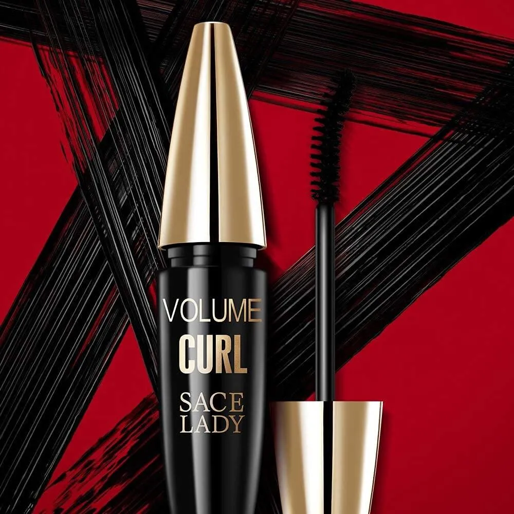 SACE LADY Waterproof Mascara – Lengthening, Curling, Smudge-Proof & Long-Lasting Volume